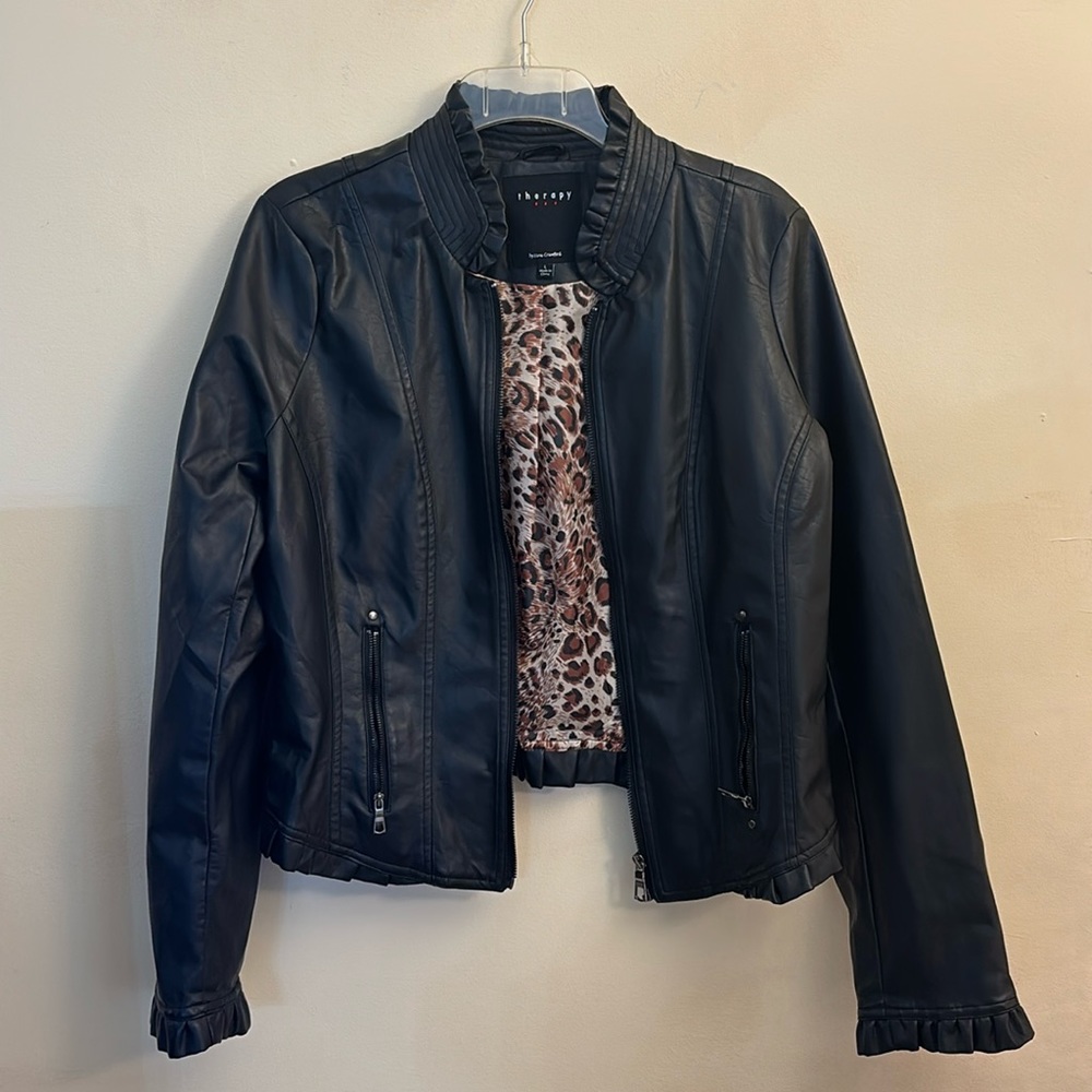 Women’s Black Faux Leather Jacket